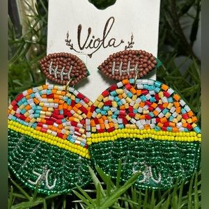 🏈Yard Line Rice Bead Earrings🏈